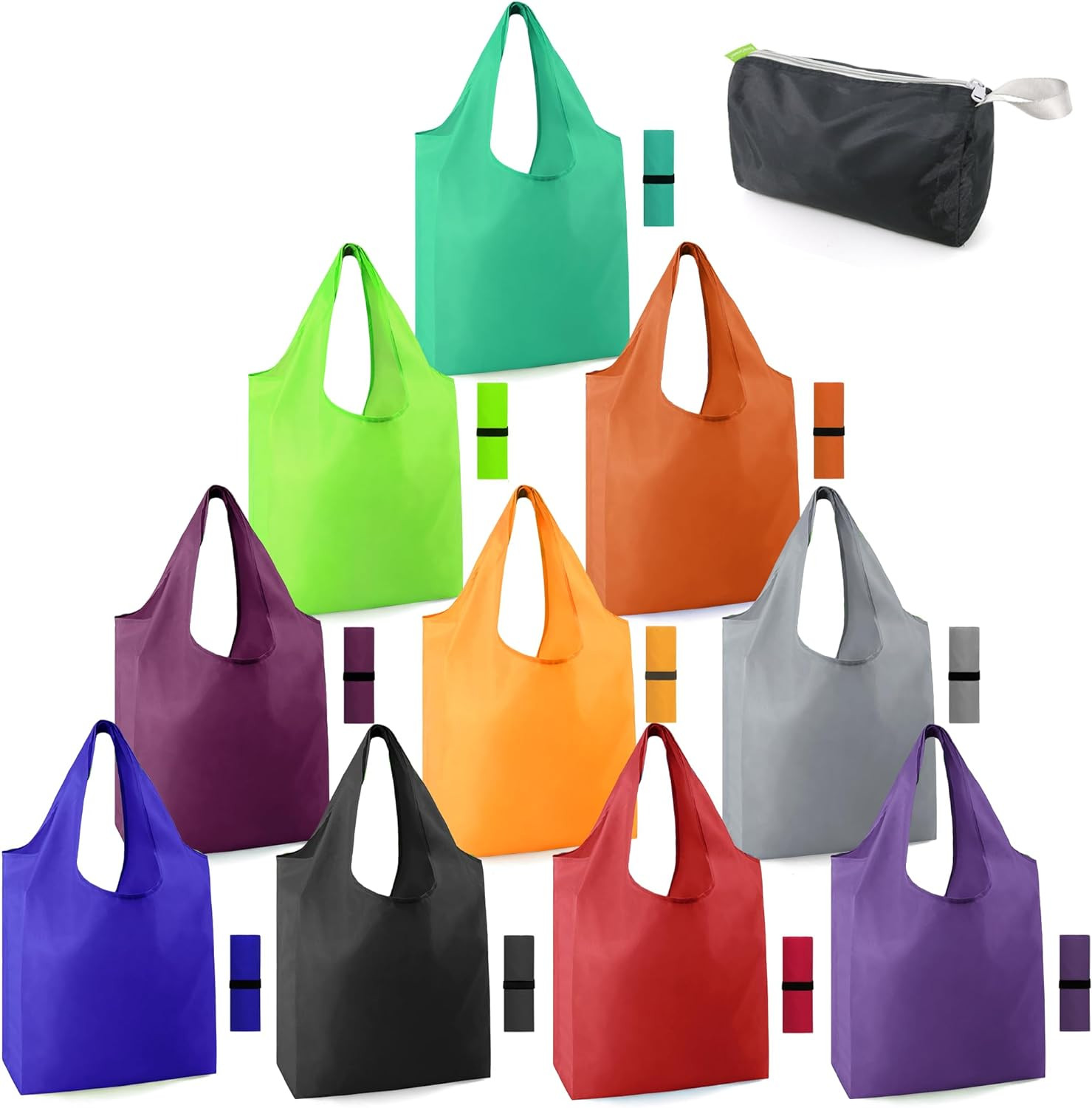 Reusable-Grocery-Bags-Foldable-Machine-Washable-Reusable-Shopping-Bags-Bulk Colo