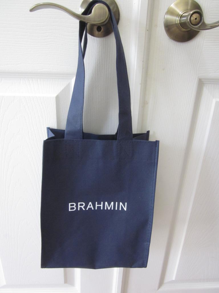 NEW BRAHMIN Navy Blue Reusable Small Handled Shopping Bag