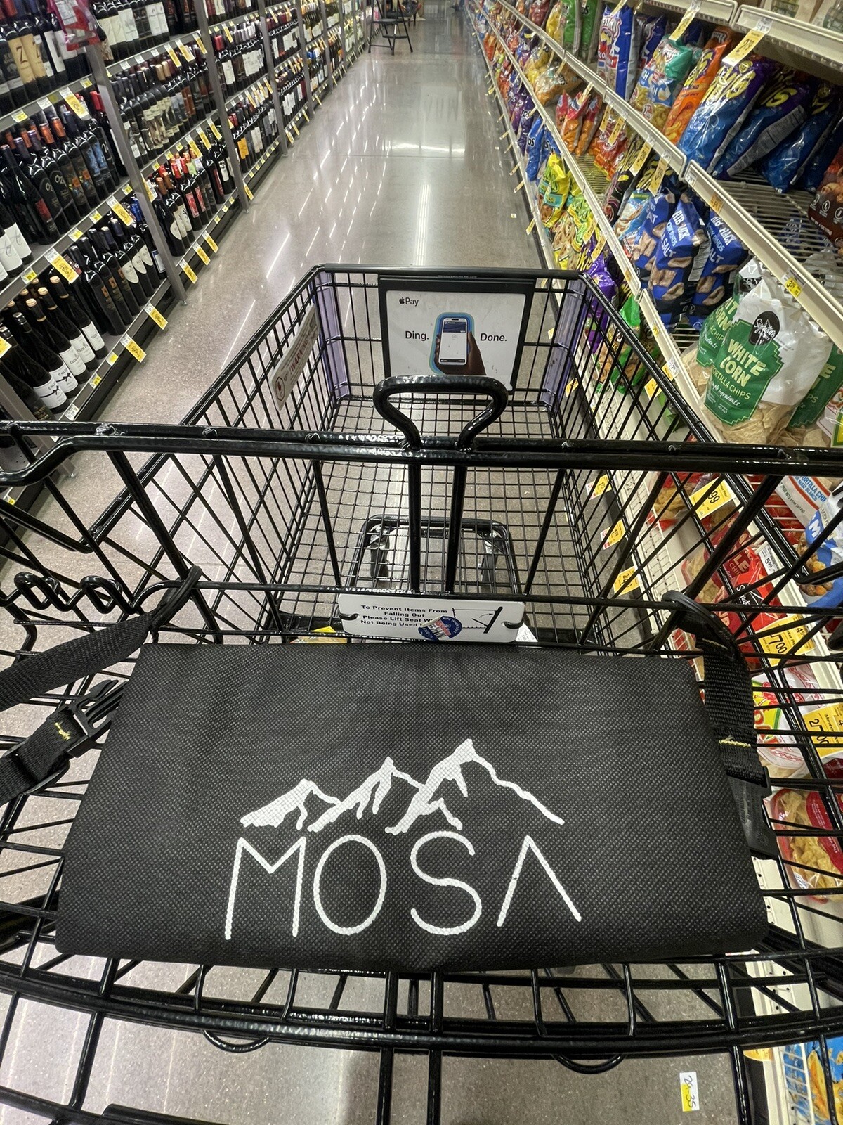 10 pcs MOSA Reusable Grocery Bags Elegant Shopping Bags Stylish Tote Bags Black