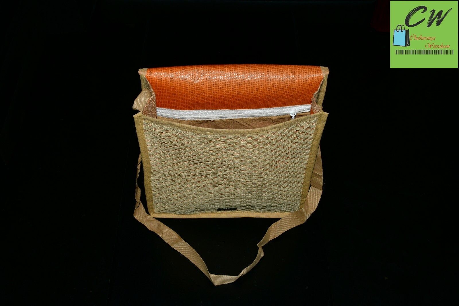 JUTE REUSABLE SIDE BAG TRADITIONAL SRI LANKAN ECO FRIENDLY HANDMADE 100%