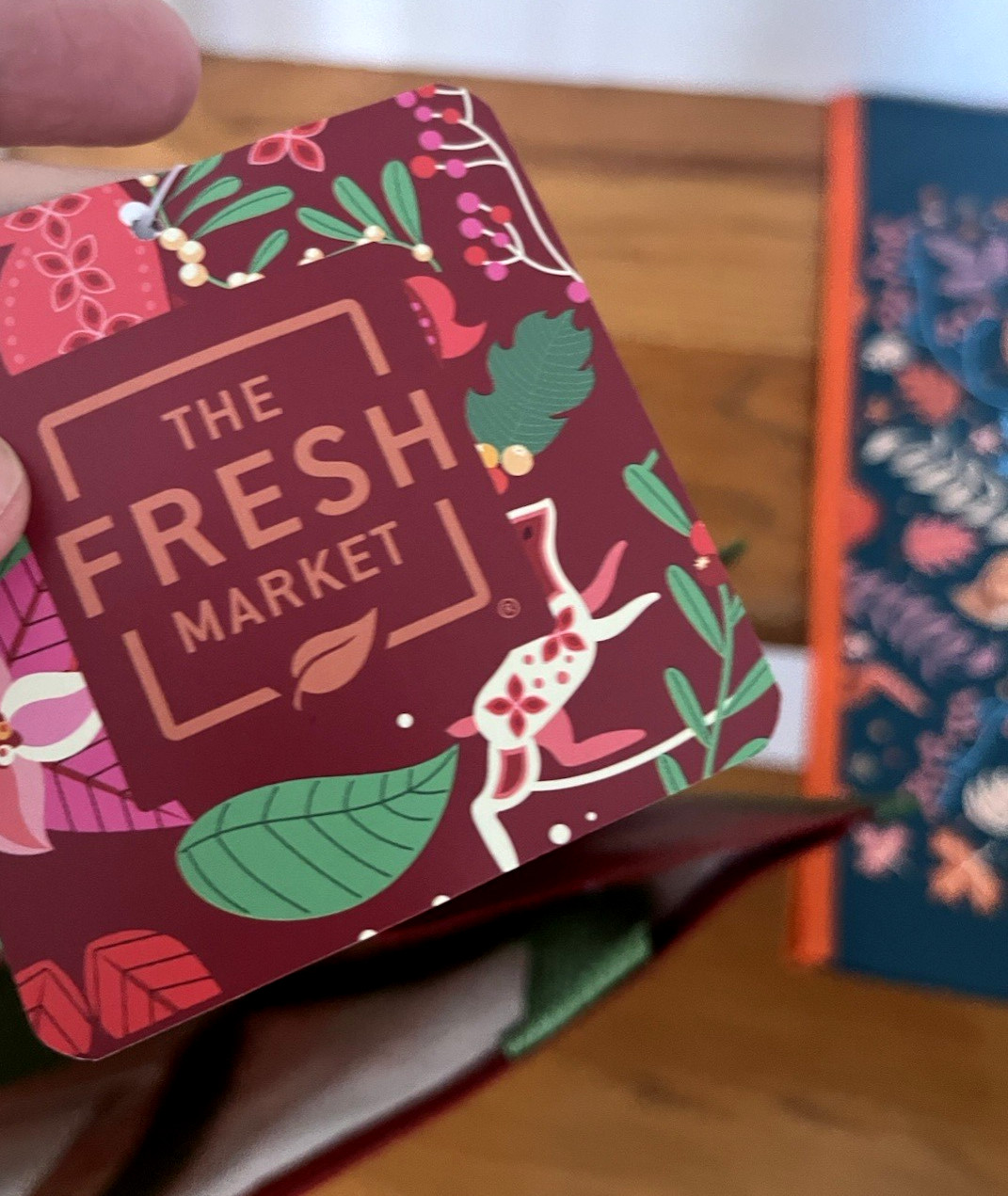 2 The Fresh Market Reusable Shopping Bags Keep Cool Fall Christmas 12 x 8 x 15