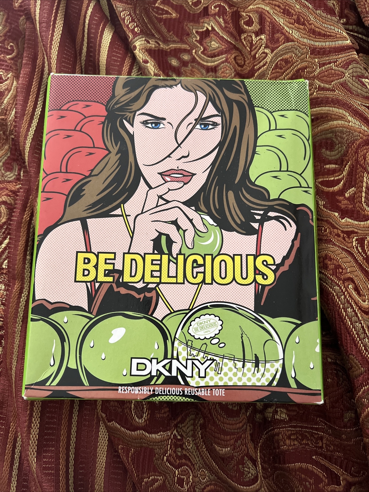 DKNY Be Delicious Pop Art Designed Reusable Tote by Donna Karan