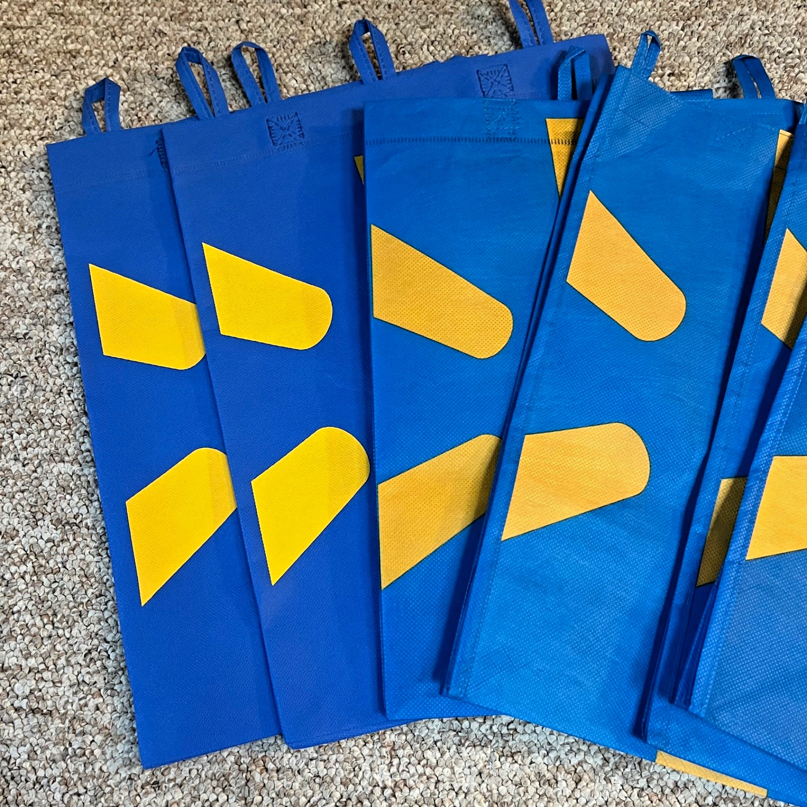 4 Pieces Walmart Reusable Shopping Bag Recycle Groceries Bag Blue