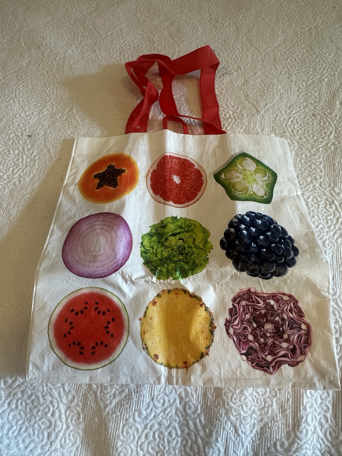 Large reusable shopping tote bag viral tote bag Bon Appetite Brooklyn Fare Stop