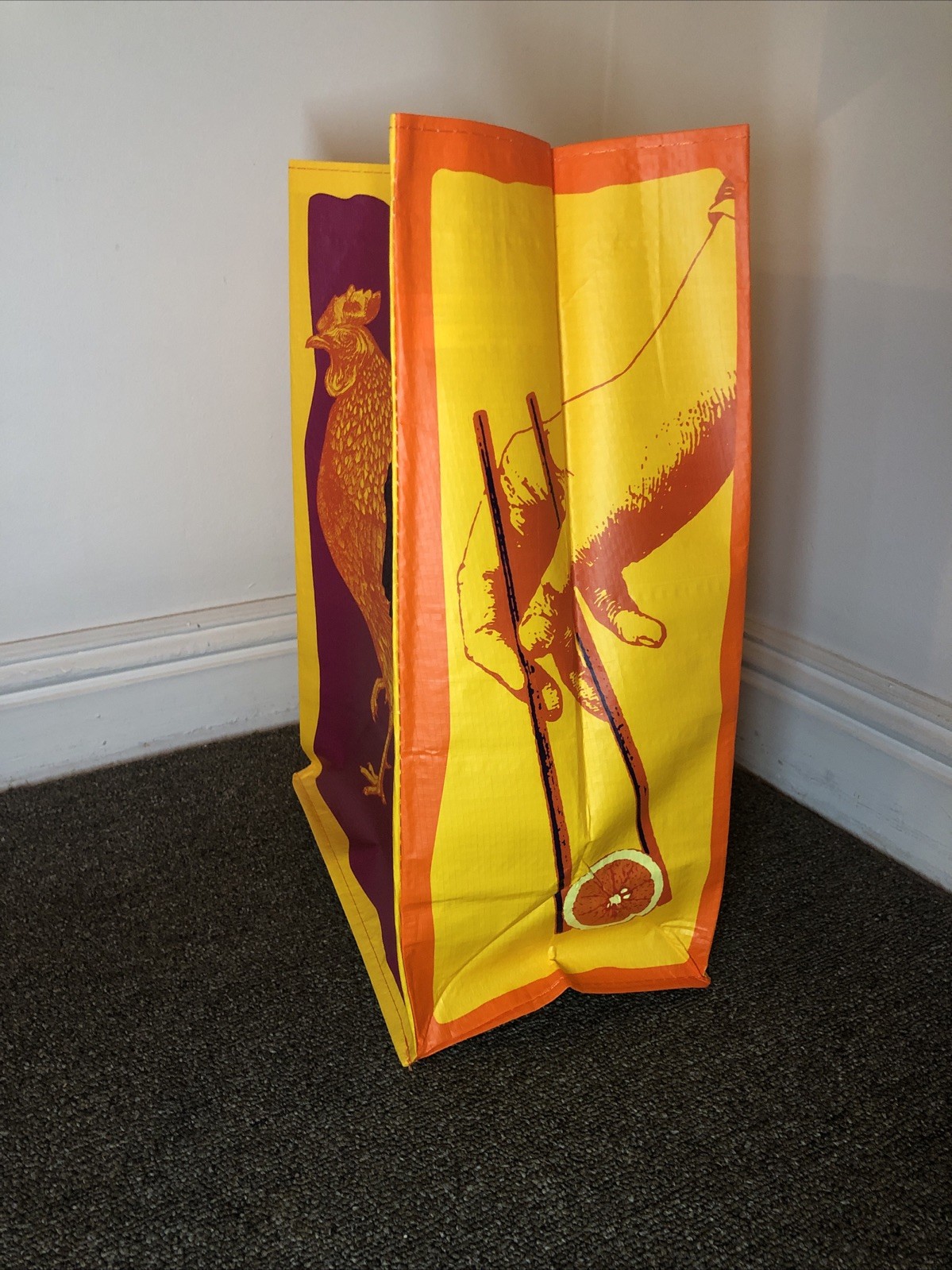 NEW Trader Joe’s Rare ORANGE CHICKEN Reusable State Mystery Bag Grocery Shopping
