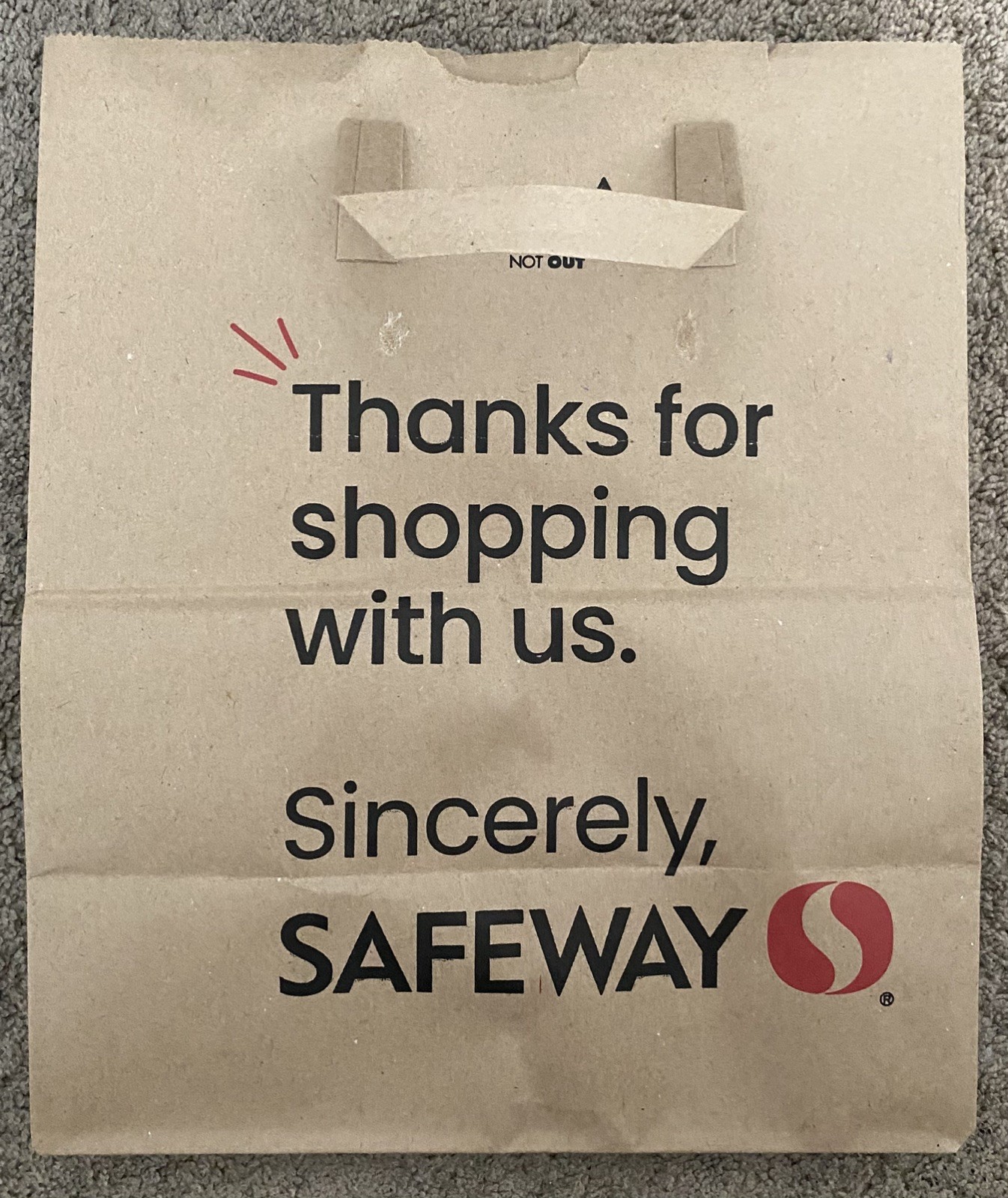 Lot of 25 SAFEWAY Reusable Brown Paper Grocery Bags with Handles Craft Projects