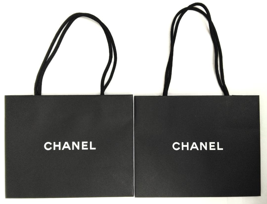 13-Pack of Chanel Classic Black/White Paper Gift Shopping Bags w/Camellia