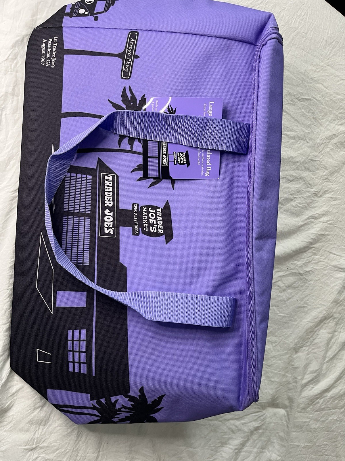 Trader Joe’s Insulated Cooler Tote Bag. Purple! NWT Discontinued In Stores!