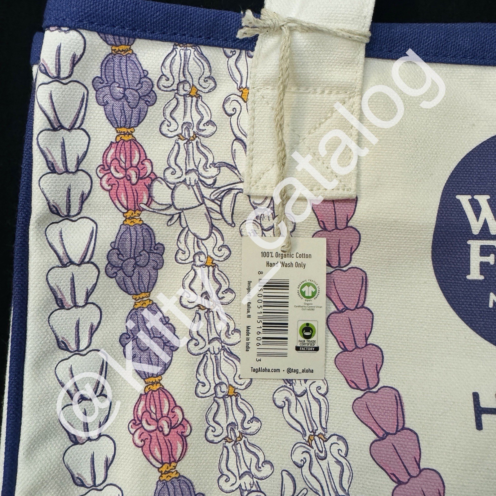 Whole Foods x Tag Aloha Company: Rope Tote Crown Flower Bag, Hawaii Exclusive