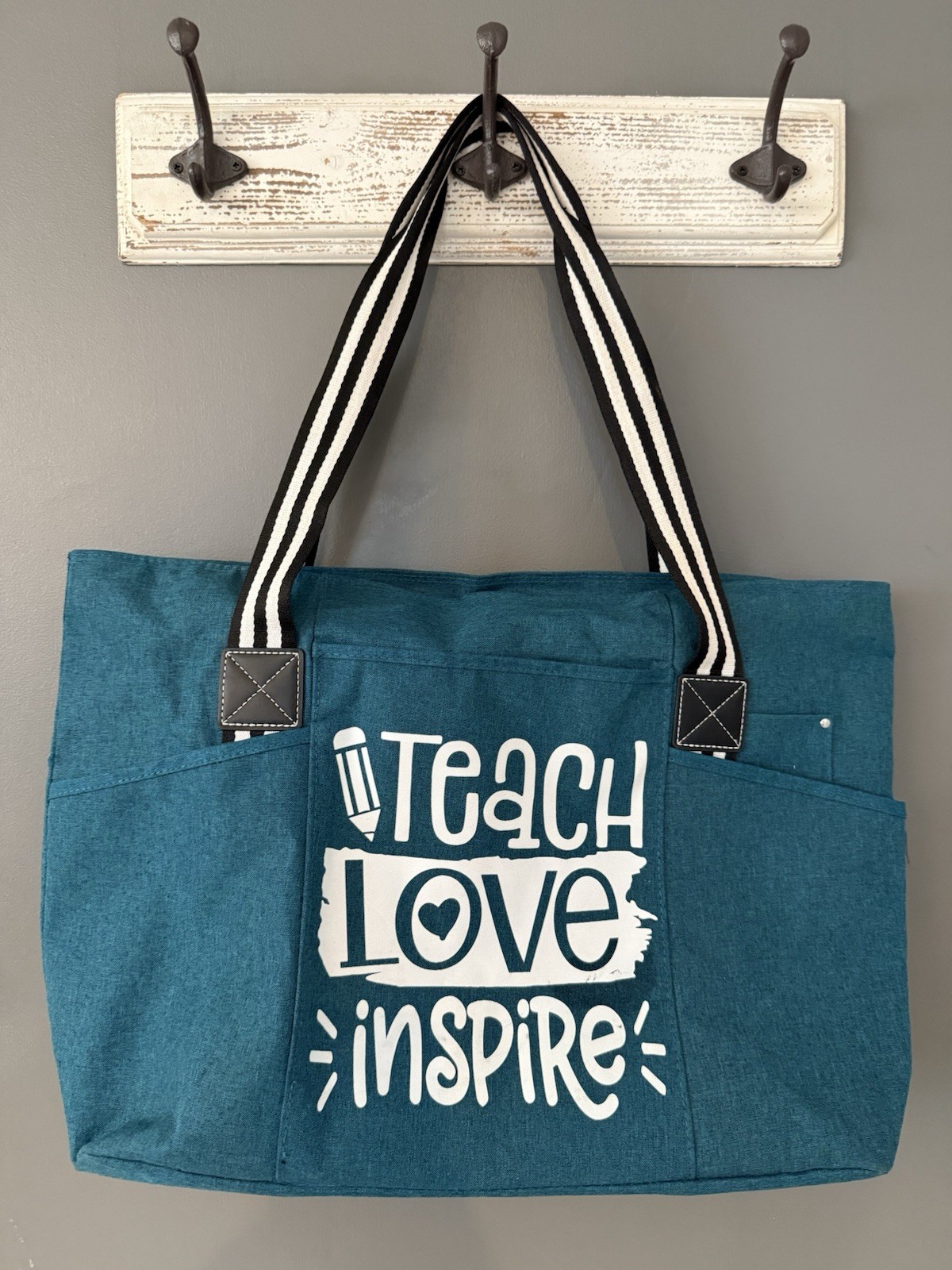 Teach, Love, Inspire Teacher Tote Bag