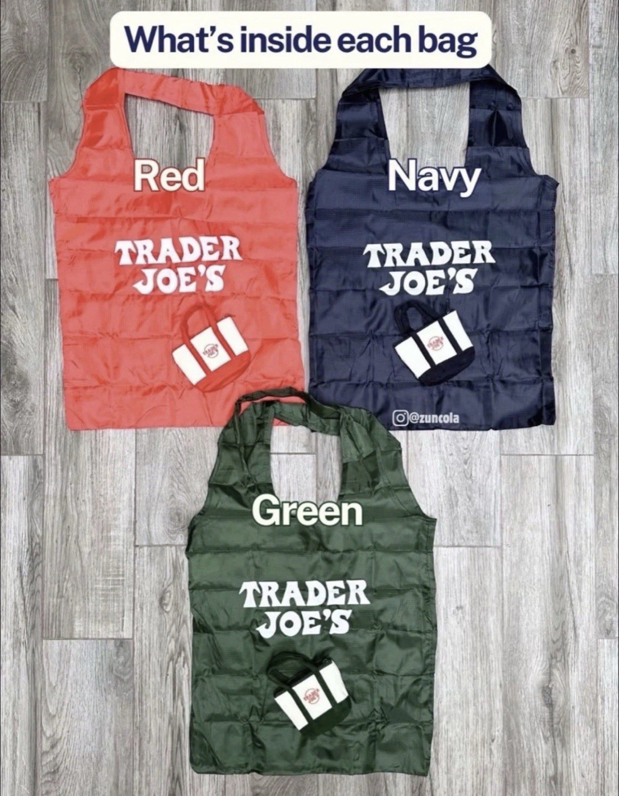 3 Pack Trader Joe’s Canvas Micro Tote Reusable Grocery bag 2025 preorder(15days)