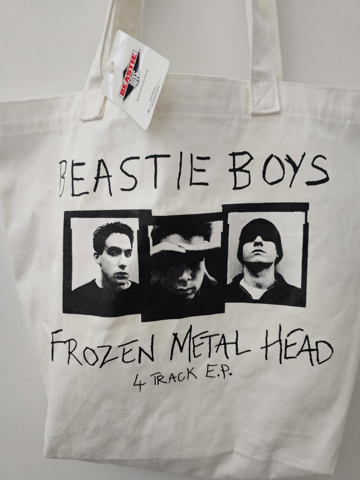 Beastie Boys Frozen Metal Head EP White Reusable Shopping Grocery Bag NEW NWT