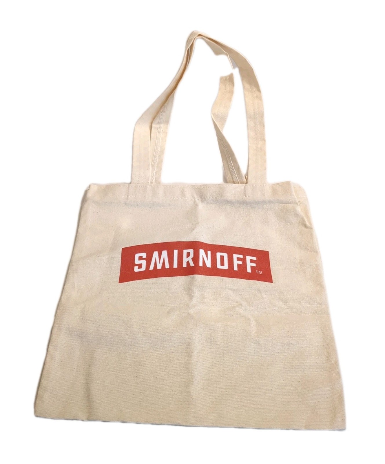 SMIRNOFF WHITE AND RED TOTE BAG 13 X 13 BRAND NEW M-WASH Bar Collectible