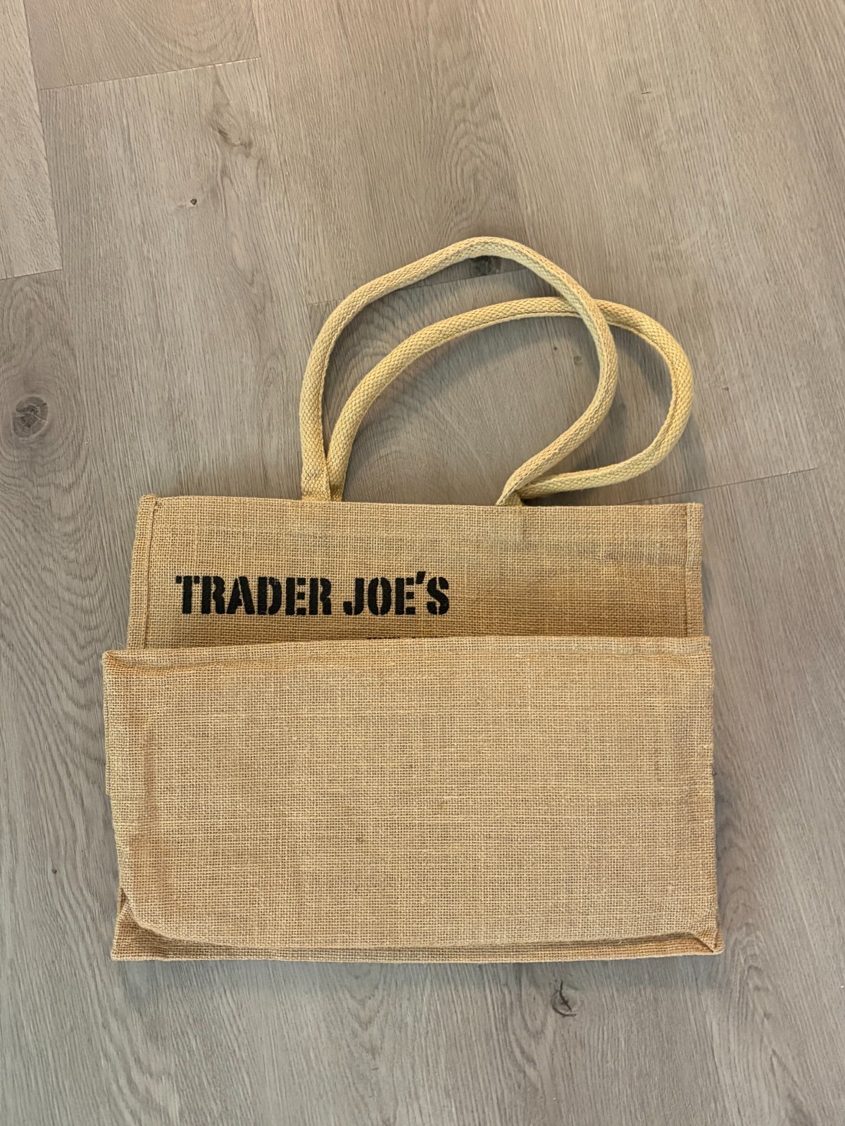 Trader Joe’s Burlap Nautical Flag “C Charlie” Jute Tote Bag