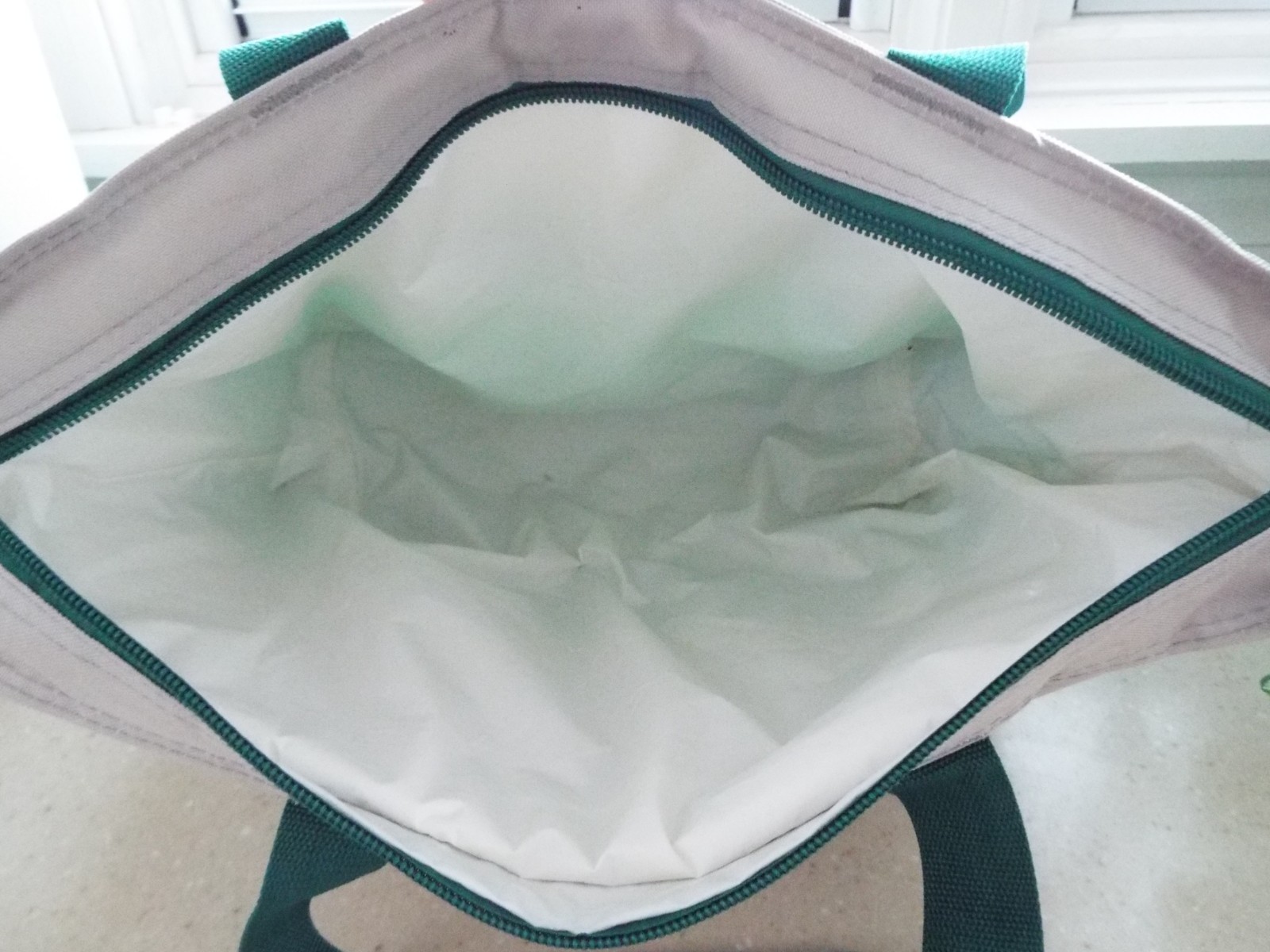 Whole Foods Market Keep Cool Insulated Zip Top Large Cooler Bag Green/Gray