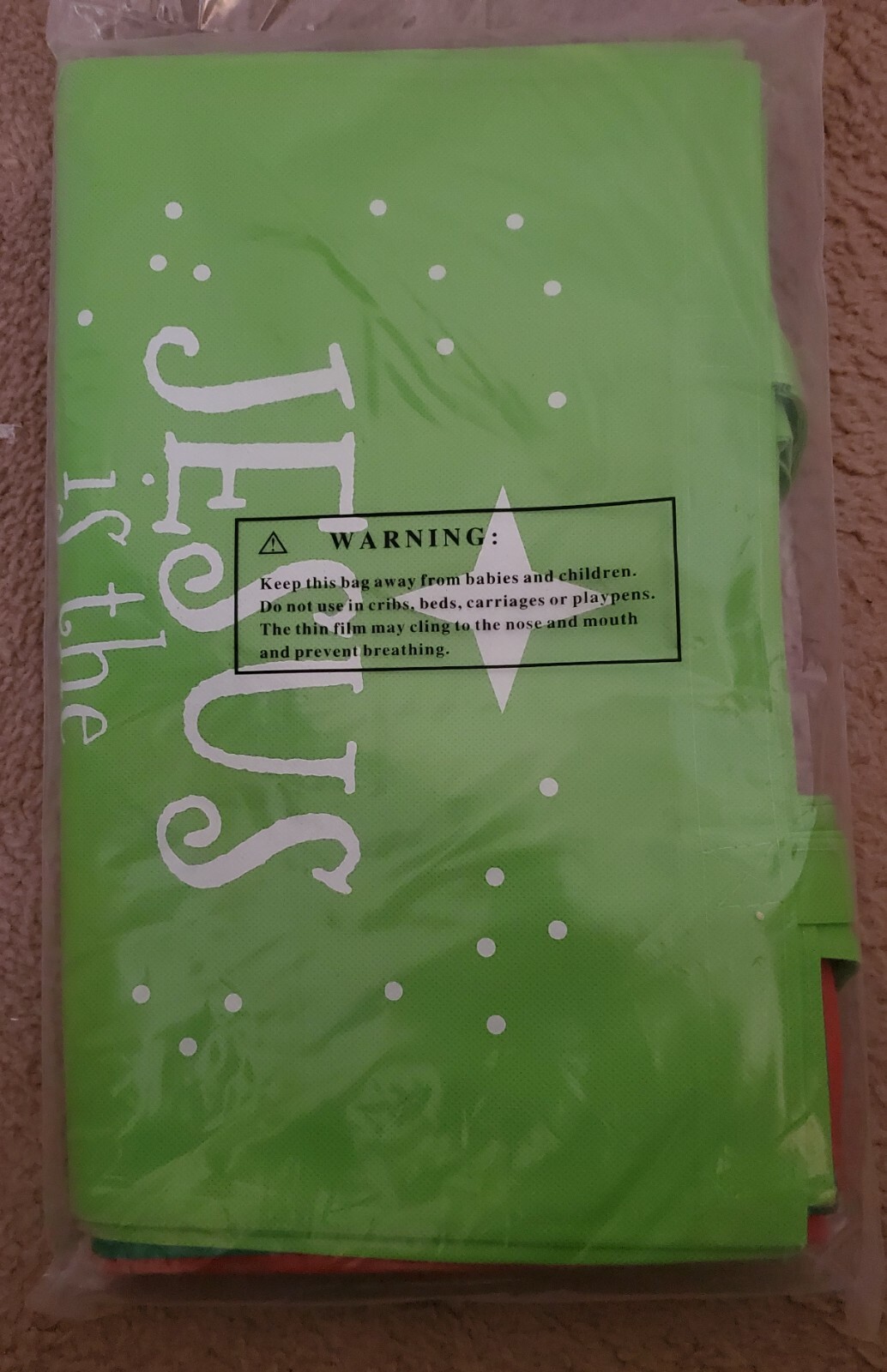 Oriental Trading Co. JESUS IS THE REASON FOR THE SEASON Tote Bags 1Dz. 4 Colors