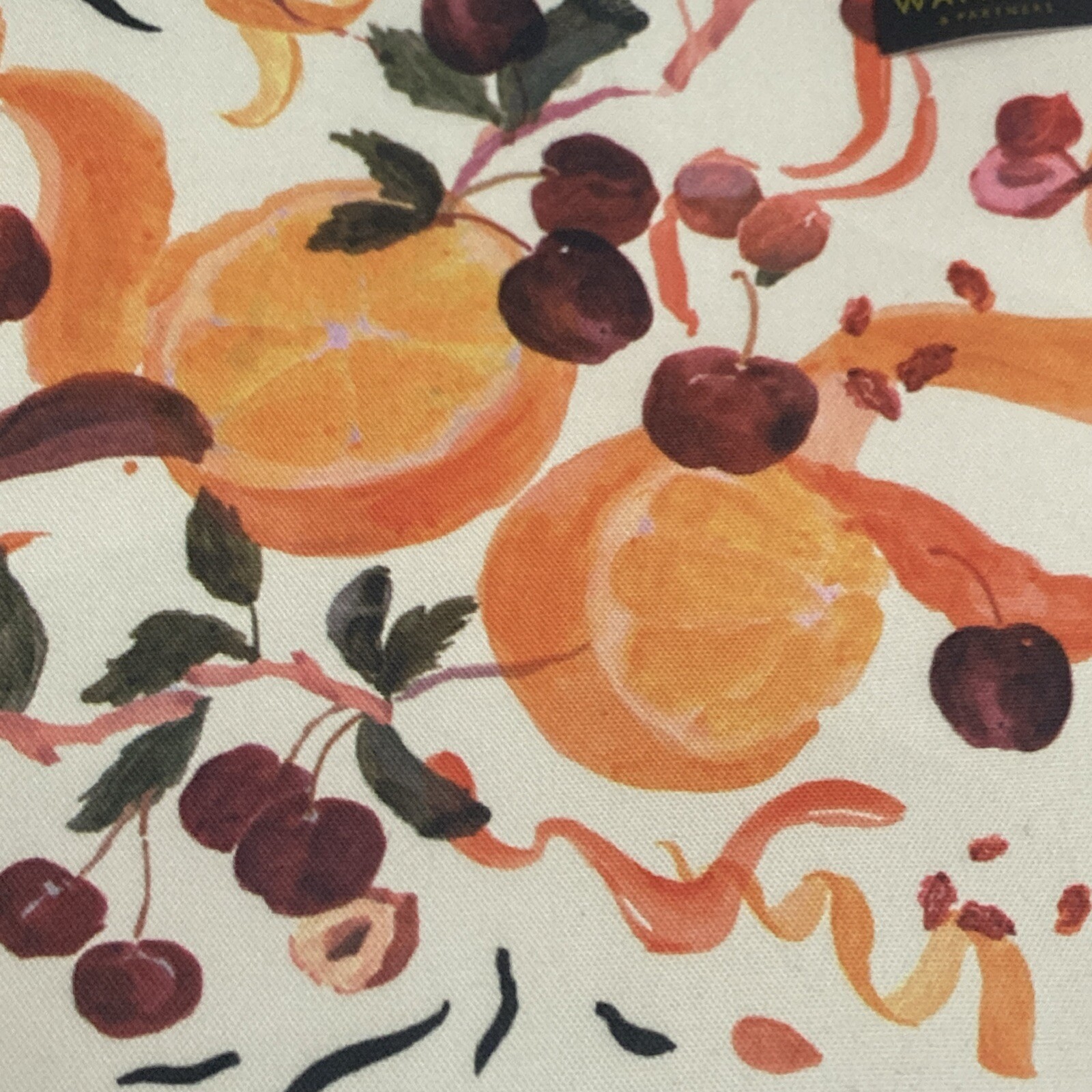 Waitrose No. 1 Large Tote Bag Orange Cherry Off White Nut 2024 John Lewis New
