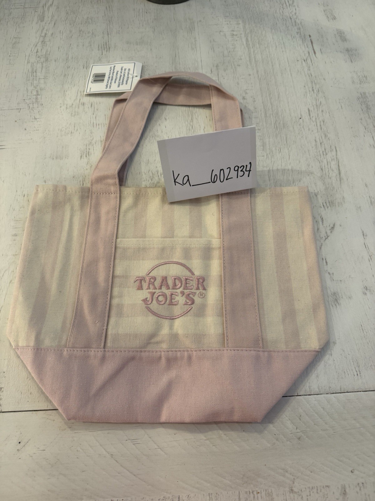 🛍️⭐️ | Trader Joe’s Striped Mini Canvas Tote Bag Reusable Multicolor 13x6x11 in