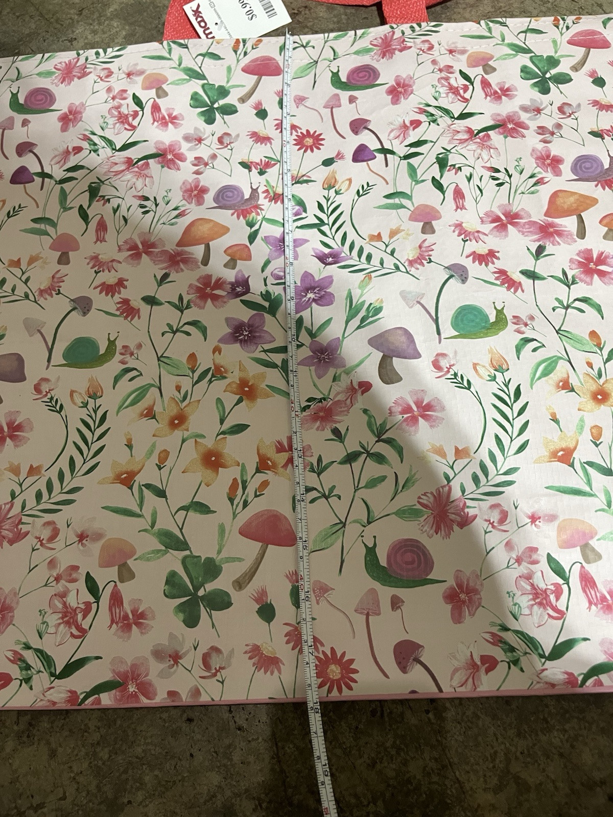 Lot Of Two TJ MAXX REUSABLE SHOPPING TRAVEL TOTE BAGS Floral Fish As Shown