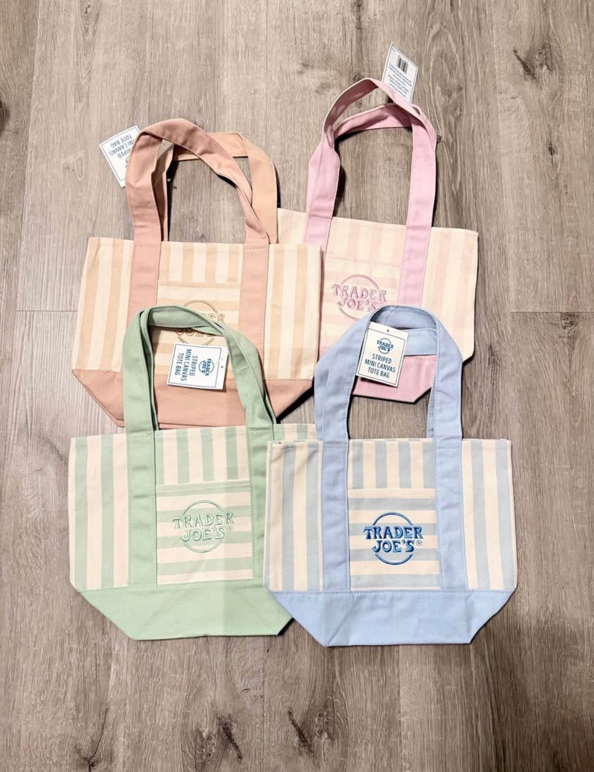 🌈 Trader Joe’s Striped Mini Tote Set of 4 or Individual Totes Available!