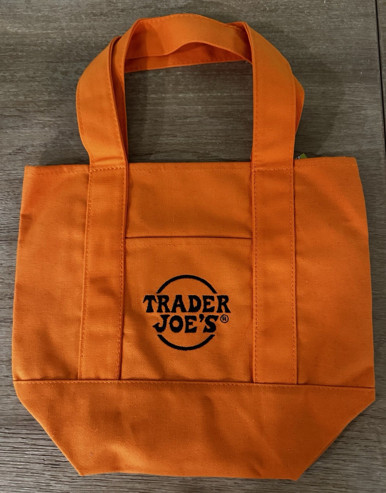 Trader Joe NWT Limited Edition Embroidered MINI CANVAS TOTE BAG 2024 💚