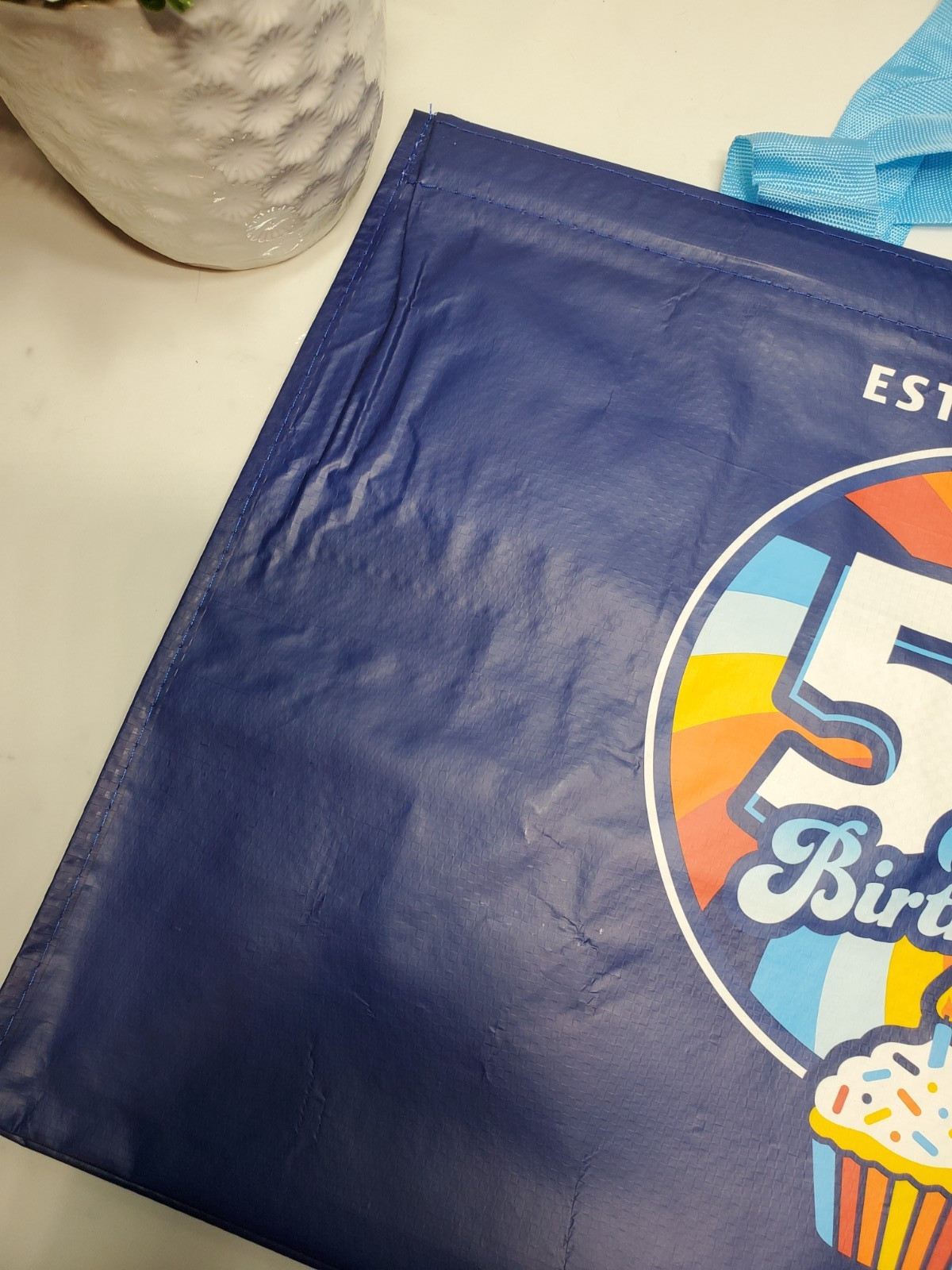 ALDI XL Reusable CLICK AND STAY 50th Birthday Est. 1976 Shopping Bag Tote🔵 NEW