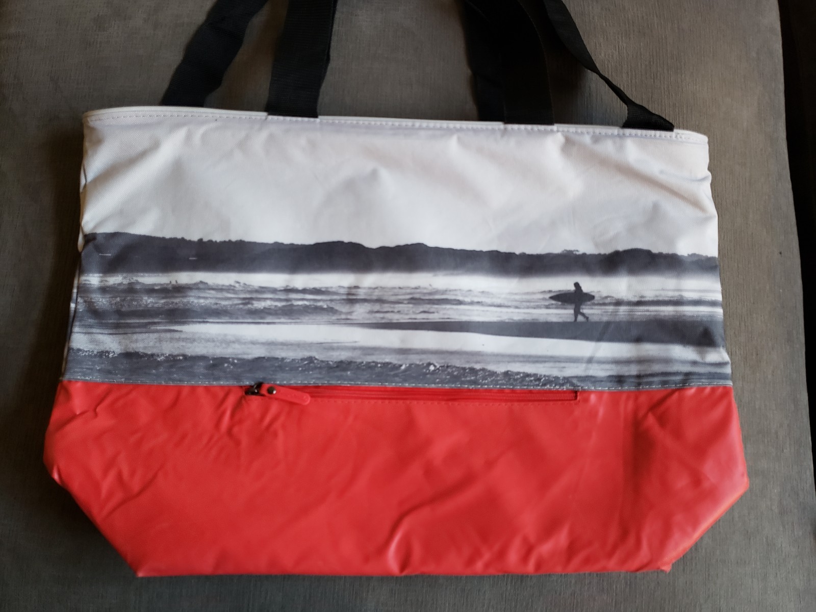 KEEPCOOL Extra Large Reusable Insulated Shopping Cooler Bag Beach Surf Design