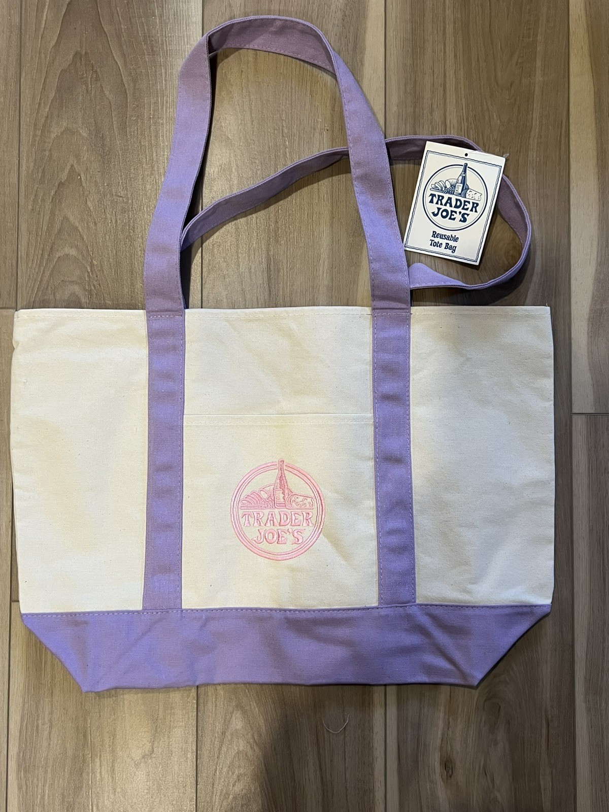 BRAND NEW with Tags – Trader Joe’s – Canvas Tote Shopping Bag – LARGE LAVENDER