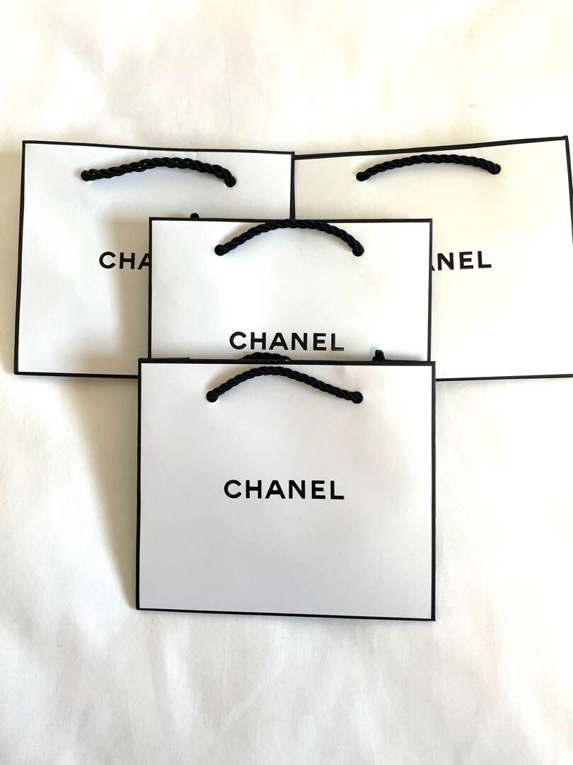 14-Pack of Chanel Classic Black & White Paper Gift Shopping Bags in various size