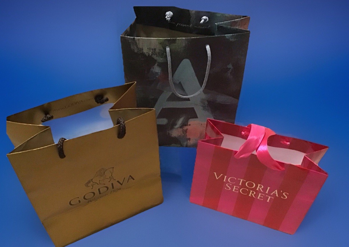 Shopping Bags Lot Of 3 Victoria’s Secret, Godiva Chocolate, Anthropologie Gift