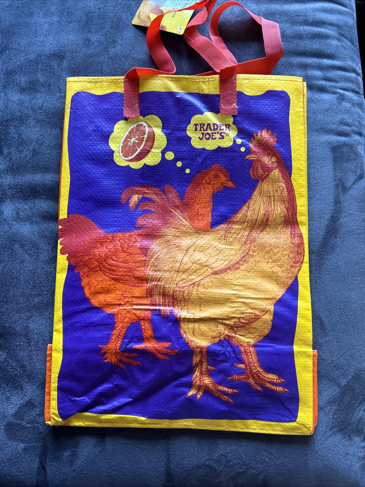 Trader Joe’s Mandarin Orange Chicken Reusable Shopping Bag New With Tag RARE