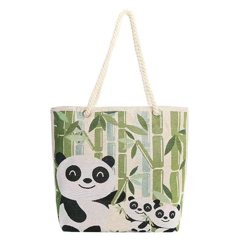 Cute Casual Panda Artistic Tote Bag For girls Woman Gift shoulder satchel bag