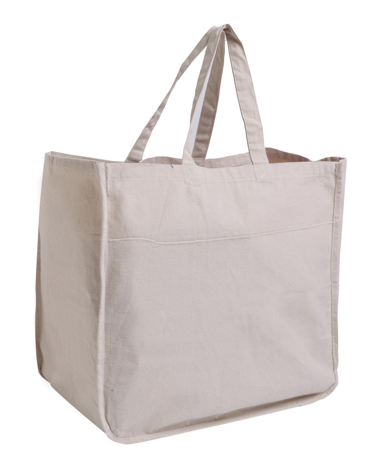 Canvas Grocery Bag – 3 Sizes Set with Sturdy Handle, Long Shoulder Strap, Hea…