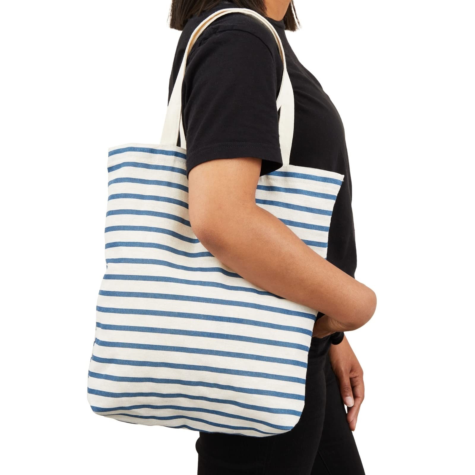 Juvale Canvas Tote Bag Set – Durable Polycotton Fabric Grocery Small, Multi