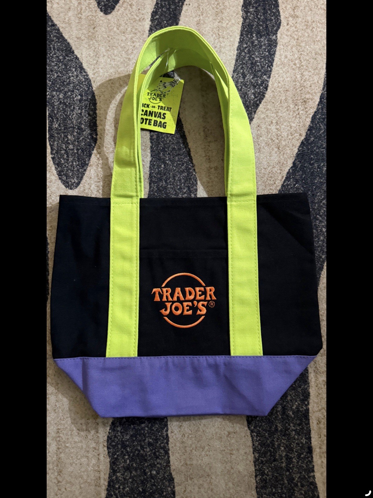 Trader Joe’s Reusable Tote Bags Set of 3 Vibrant Colors Limited Edition
