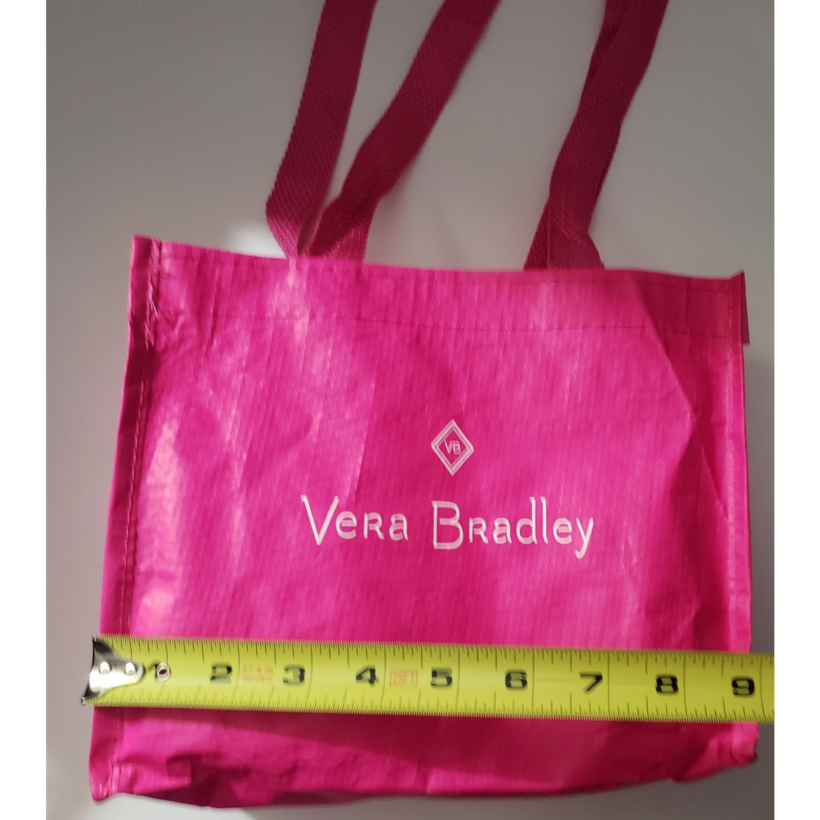 Hot Pink Vera Bradley Shopping Bag, 9″ x 8″