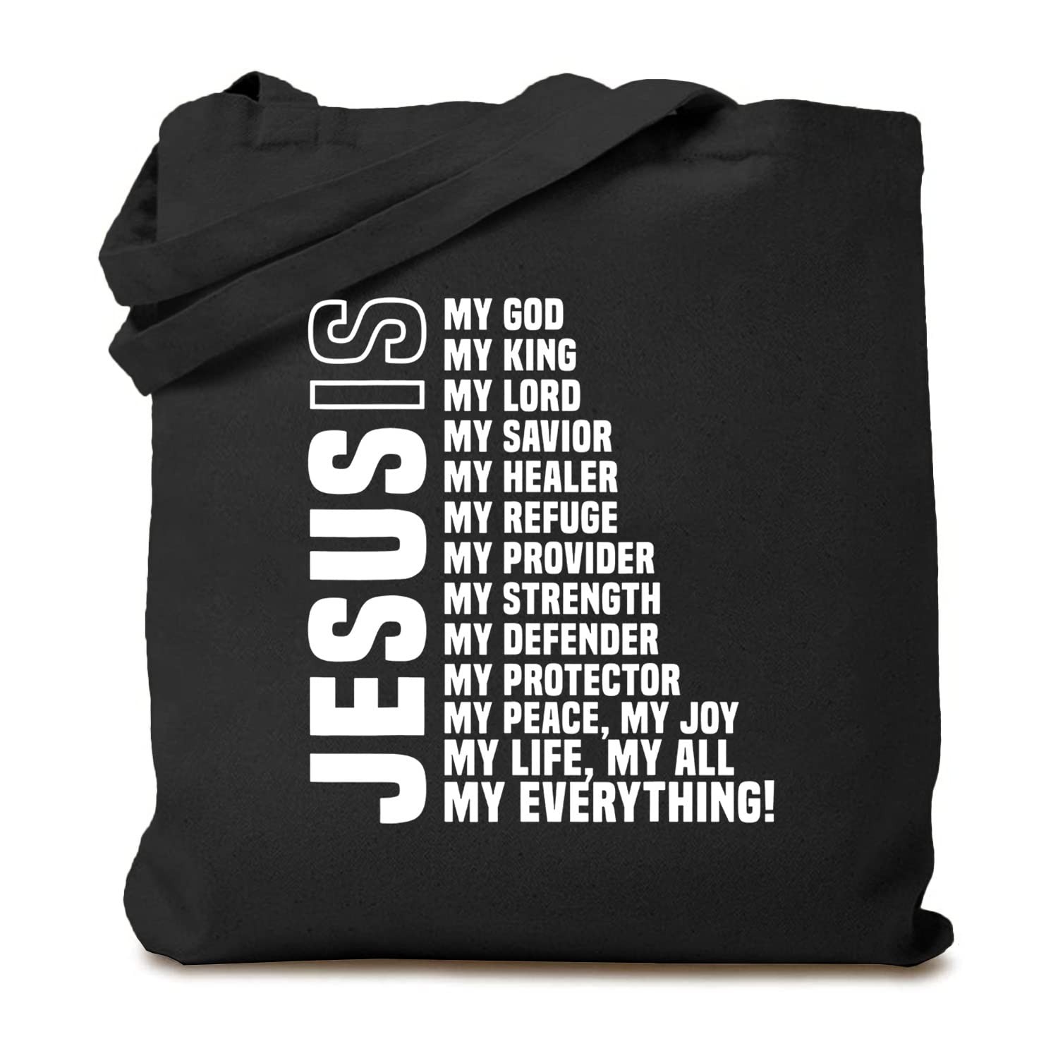 TSIIUO Women’s Jesus is My Everything Christian 15.8 x 13.5 inches, Black