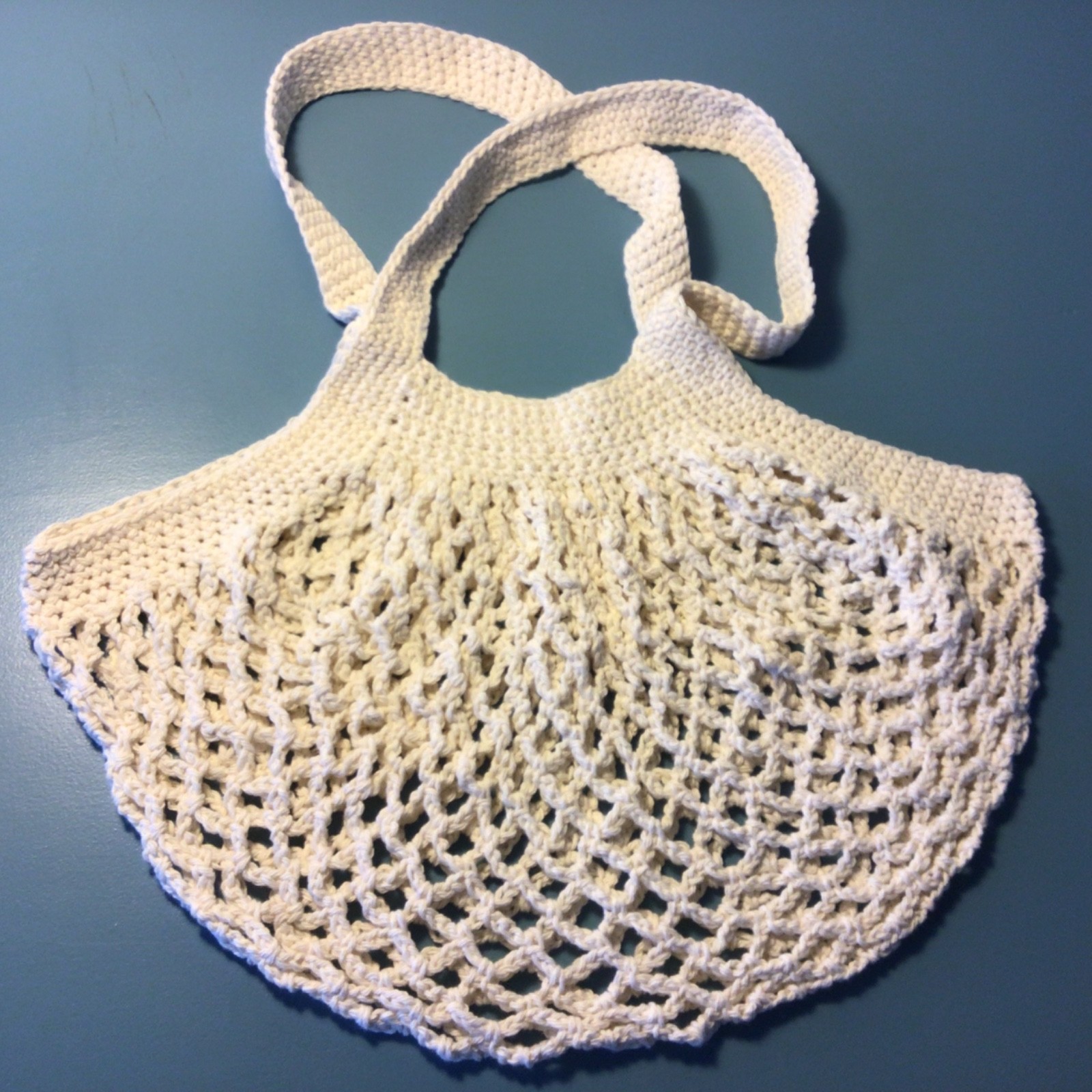 Handmade Crochet French Market Mesh Grocery Bag 100% Cotton Eco gift