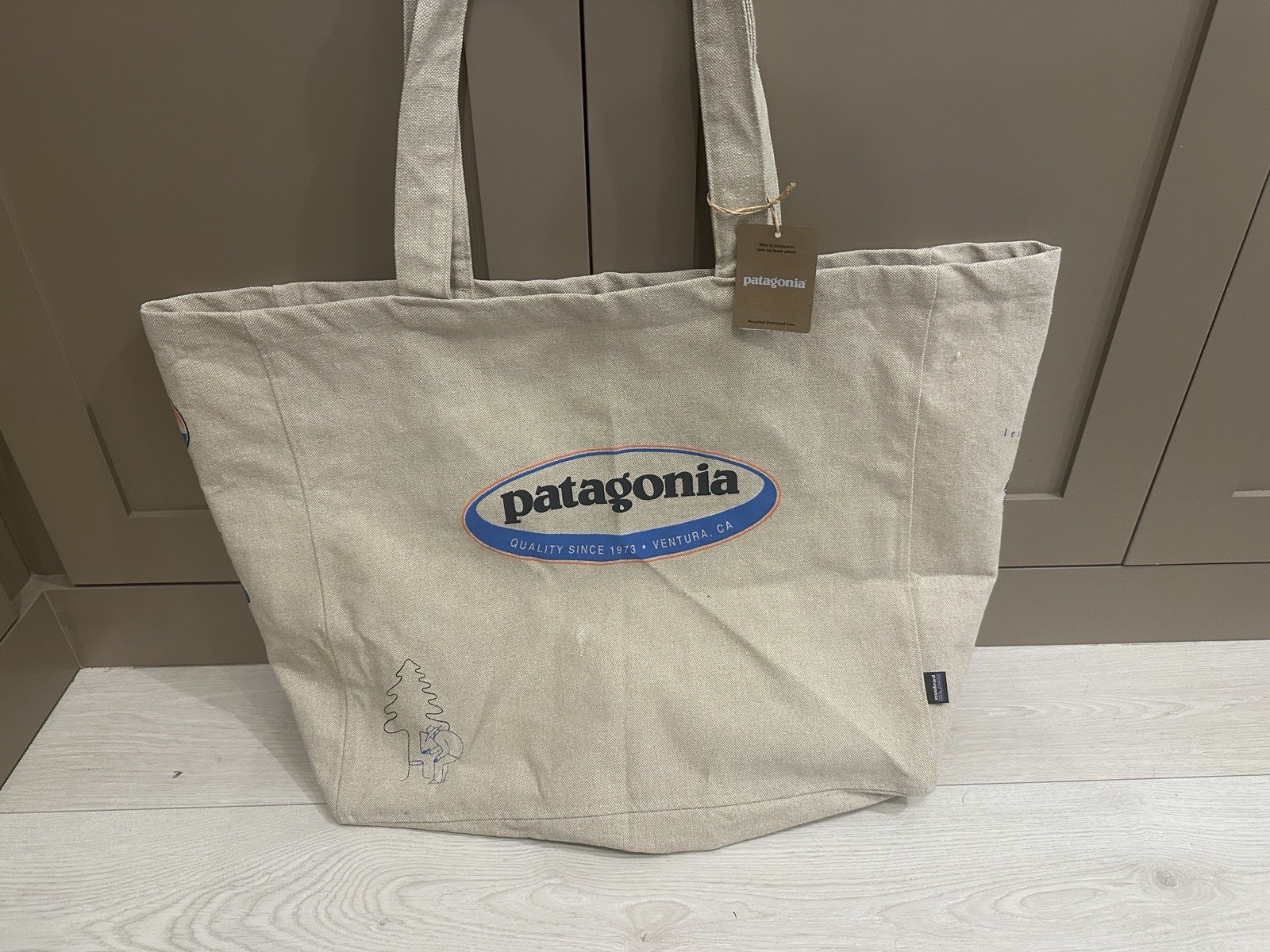 Patagonia Recycled Oversized Tote Large Capacity Hawaii Beach Save Plan 20” Wide