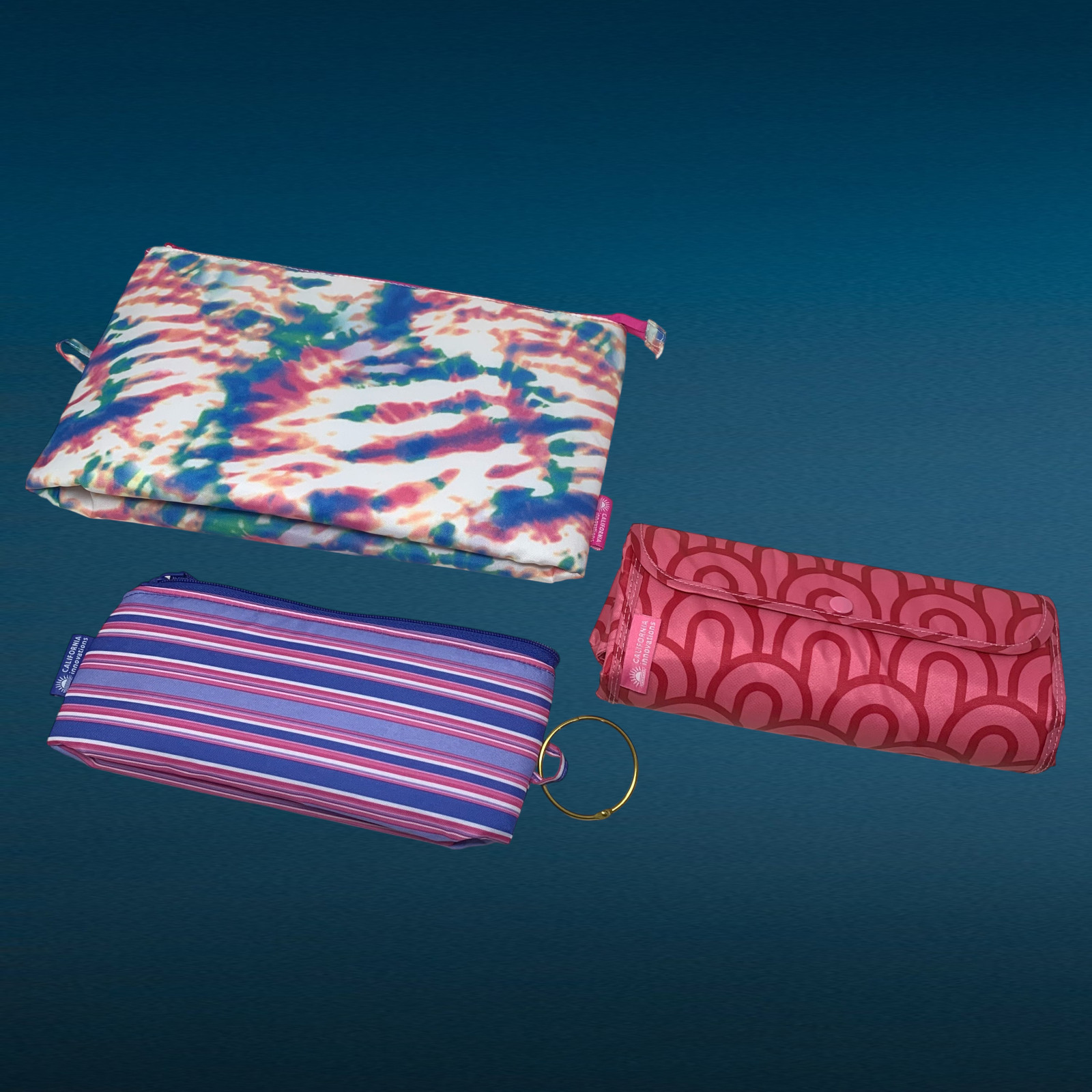 Lot 3 x California Innovations Insulated Pouch Bags + Roll Up Tote Bags