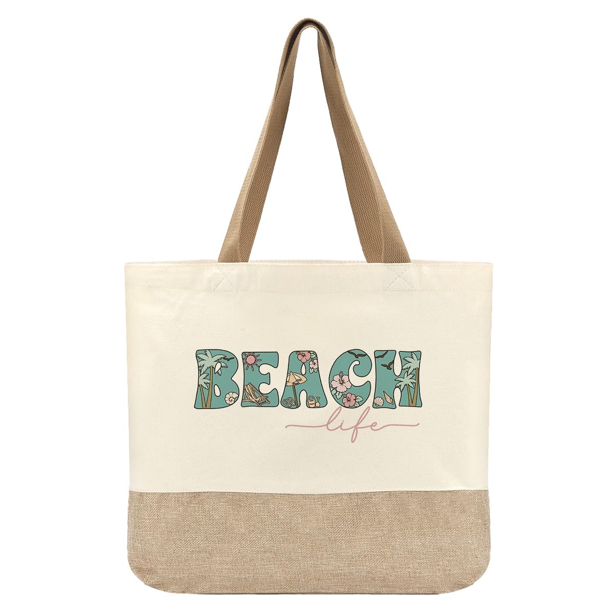 Summer Beach Bag for Women, Large Beach Tote Bag, Ocean Lover Aesthetic Shoul…