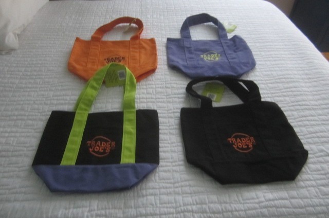 New With Tags Lot of 4 Different Trader Joe’s Halloween Trick Treat Mini Totes