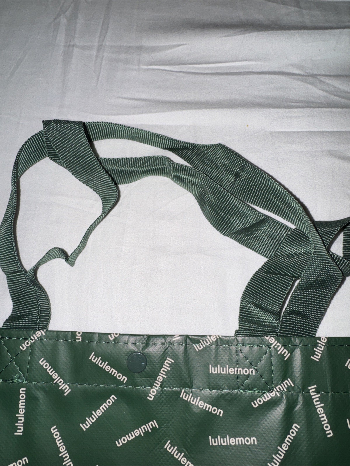 Lululemon Large Reusable Shopping Shopper Tote Bag Green Graphic