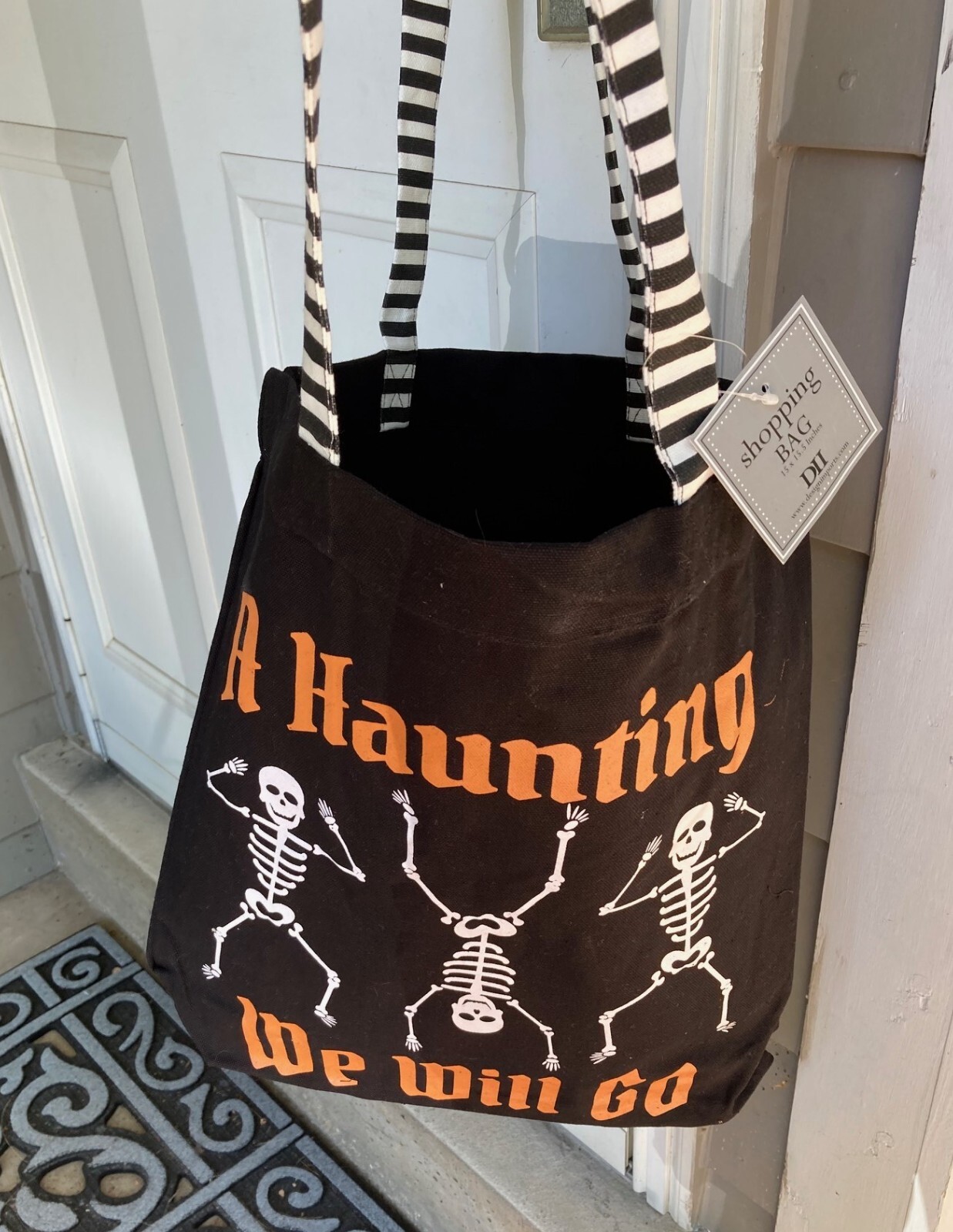 Halloween Goodie Bag, Trick or Treat Canvas Tote, by Design Imports