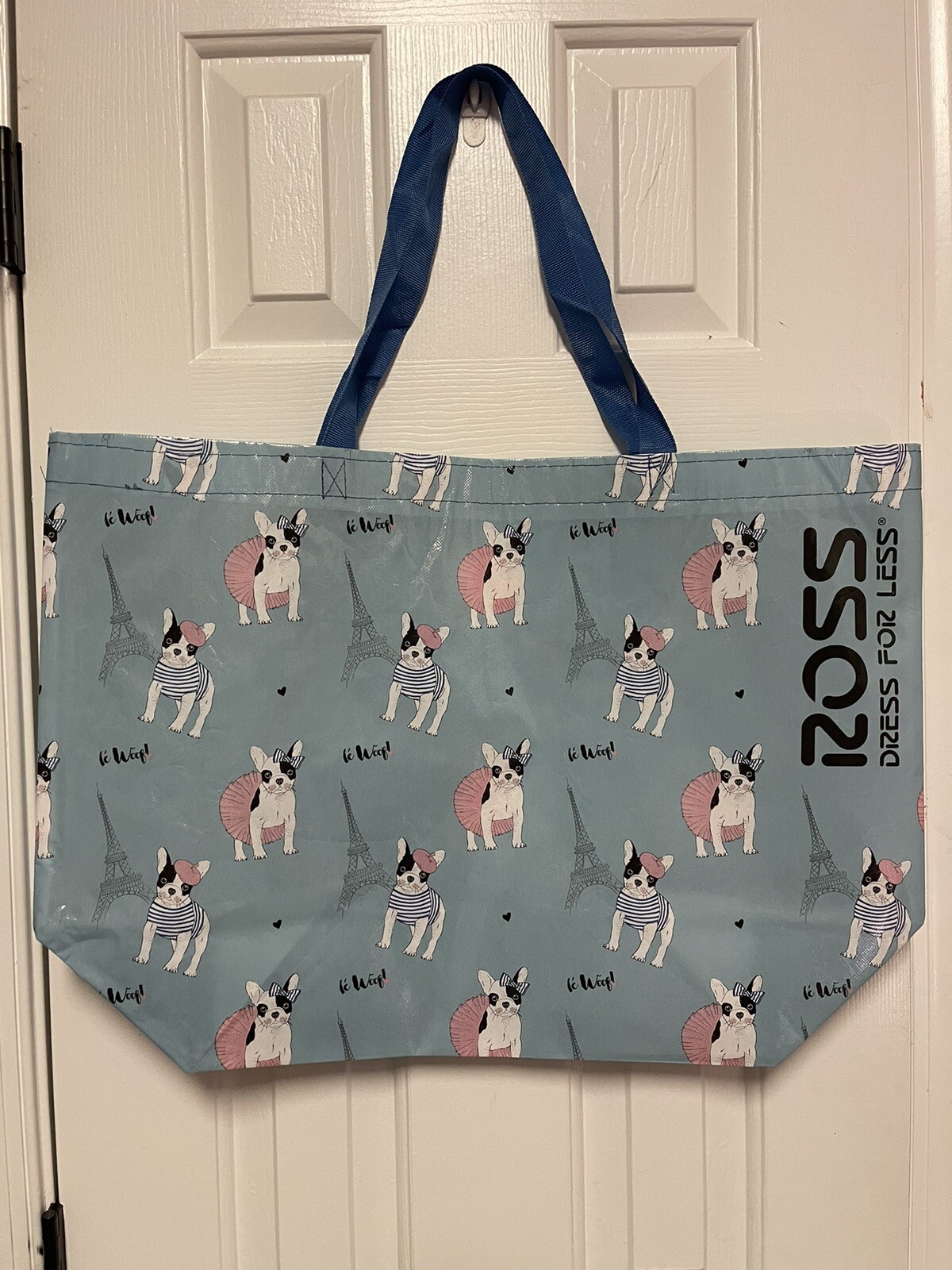 Ross COLLECTIBLE SHOPPING BAG~ Le’ Woof – Eiffel Tower – FRENCH BULLDOG *NEW*