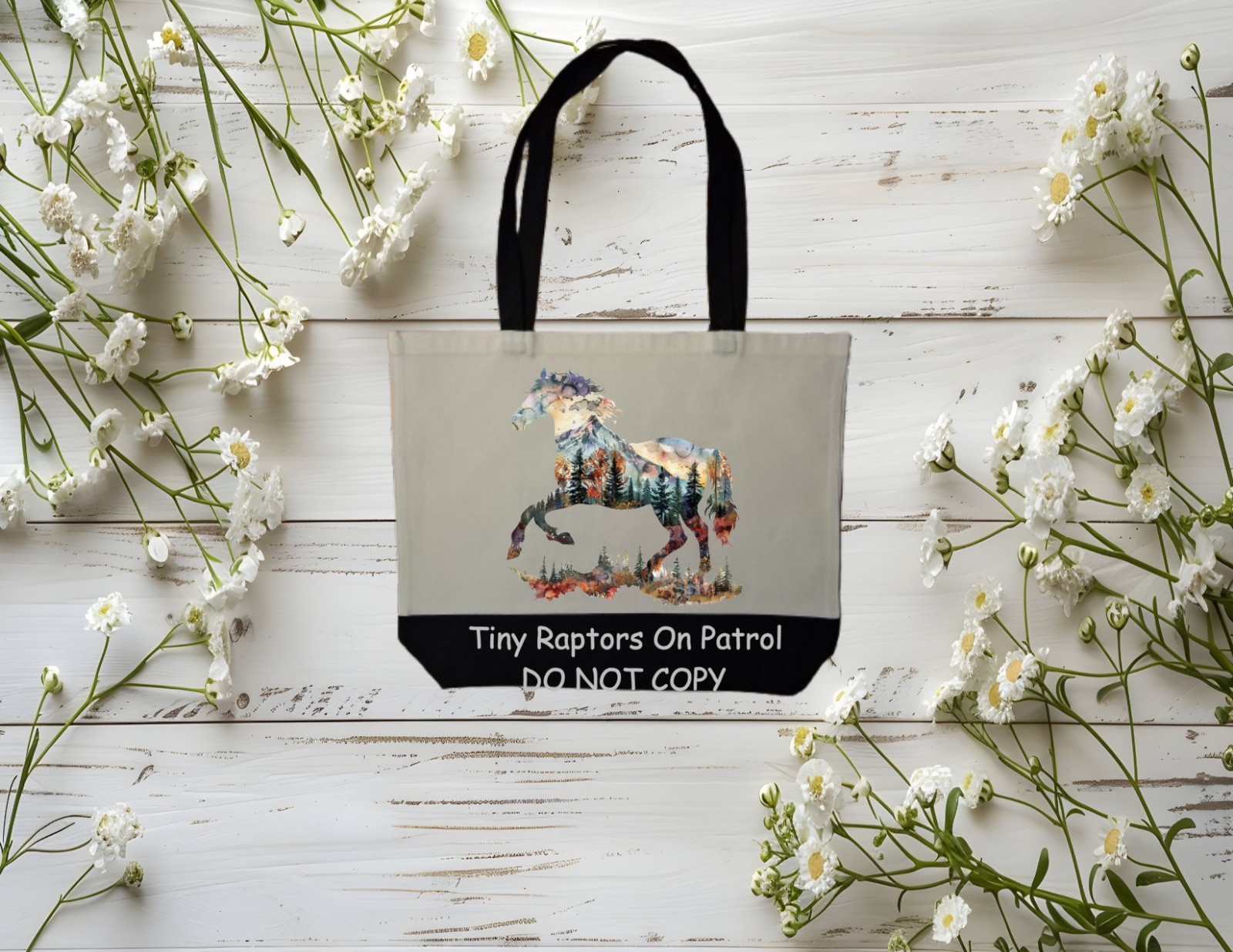 Horses~ Canvas Tote Bag~FREE shipping~shopping~CHOICE~Reusable~Gift~ Floral~ USA