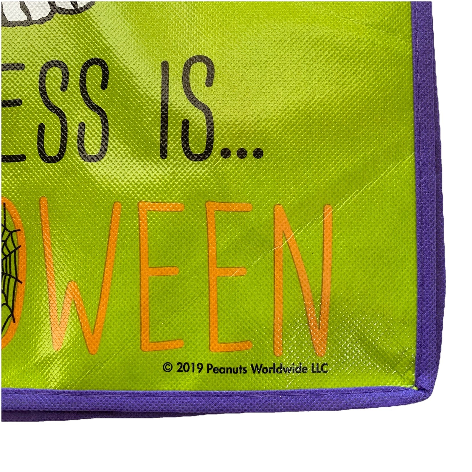 PEANUTS Reusable Grocery Shopping Gift Bag 13x12x6 HAPPINESS IS HALLOWEEN Snoopy