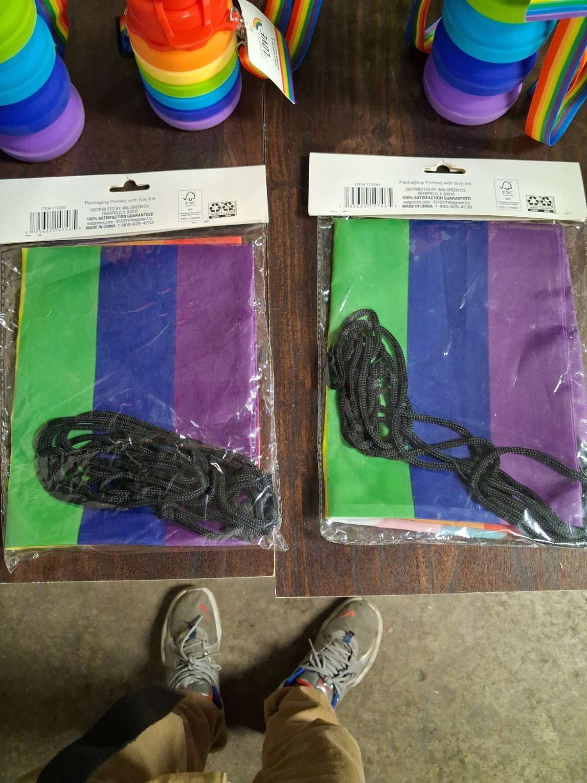 Pride Lot All New Three Collapsible Bottles Two Draw String Bags New with Tags