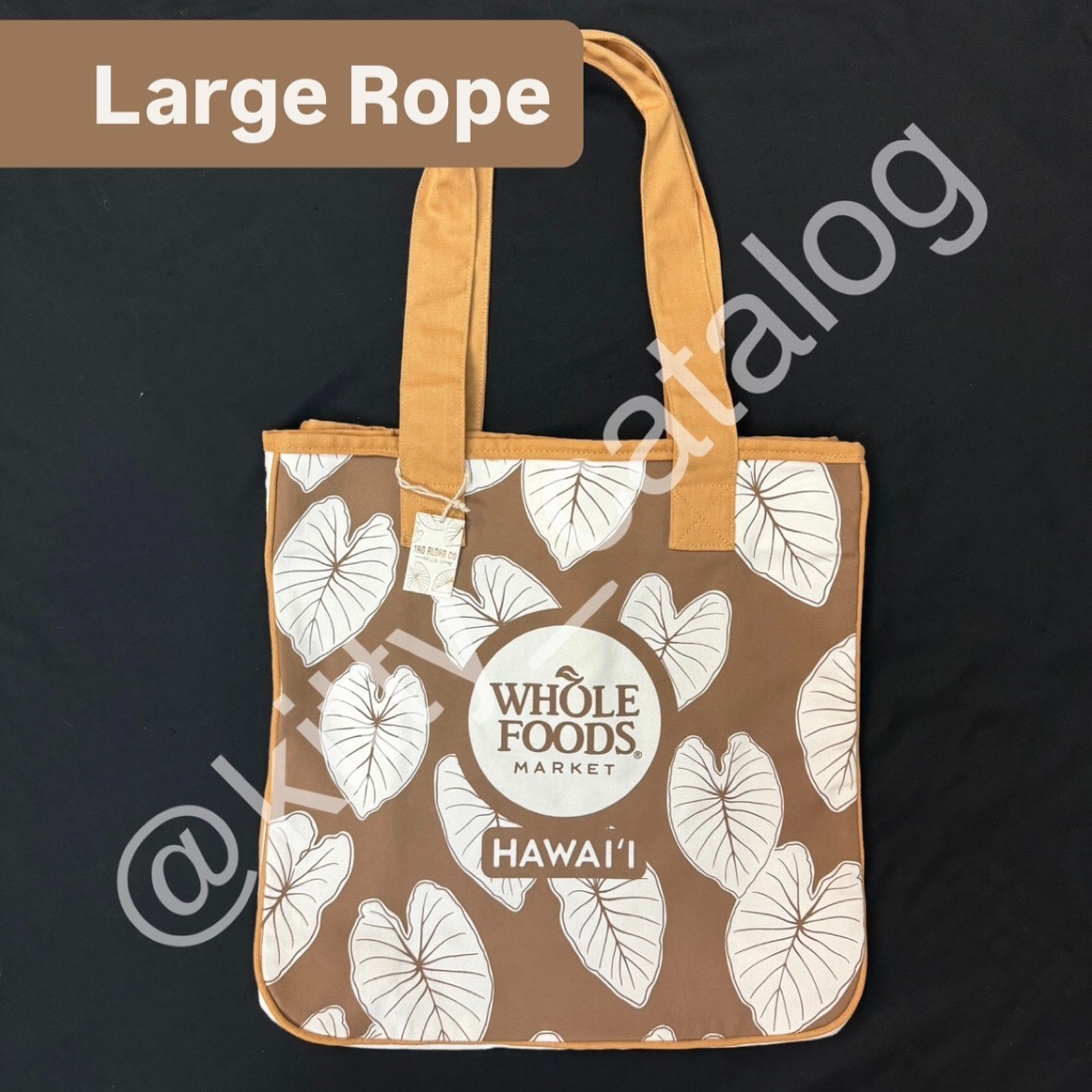 Whole Foods x Tag Aloha Company: Large Rope Tote Kalo Bag, Hawaii Exclusive
