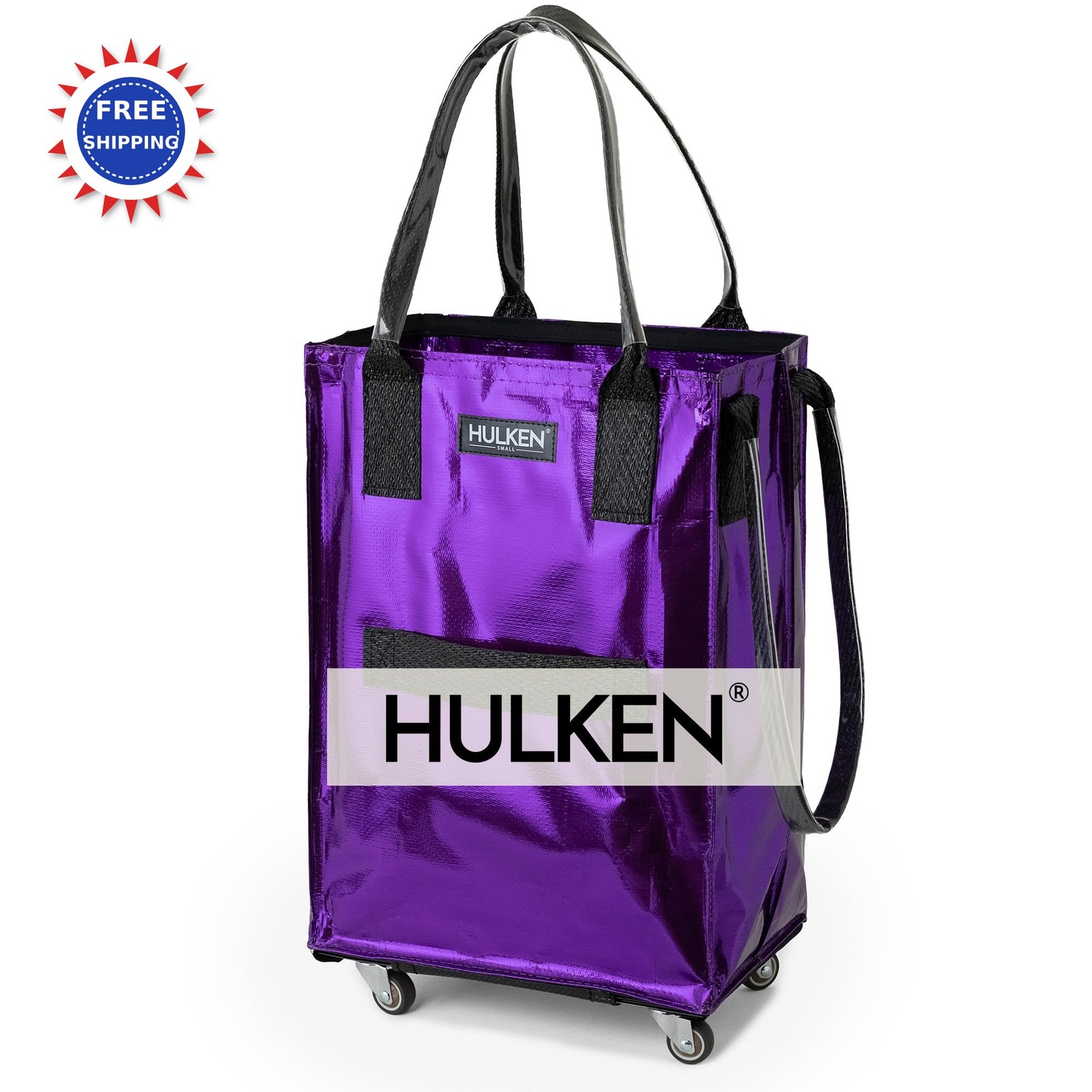 Reusable Grocery Bag On Wheels Shopping Trolley Rolling Tote Up to 66 lb HULKEN